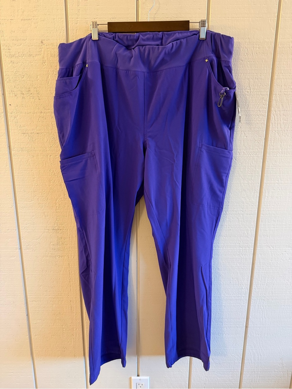 NWT Cherokee Contemporary Purple Scrub Pants 3XL CK002 Stretch